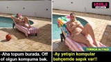 Topum dul komşumun bahçesine kaçtı Onu alırken Karıyı çıplak gördüm