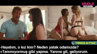 Babalar gününde kocasına genç kız ayarladı üçlü yaptılar